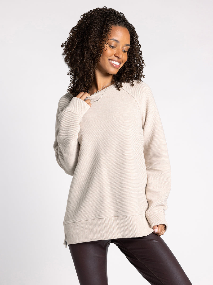 The Maggie Sweater - Marbled Grey - Trendy Threads Inc