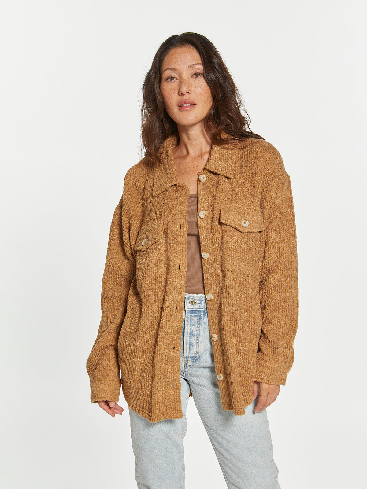 Thread and supply fuzzy jacket new arrivals