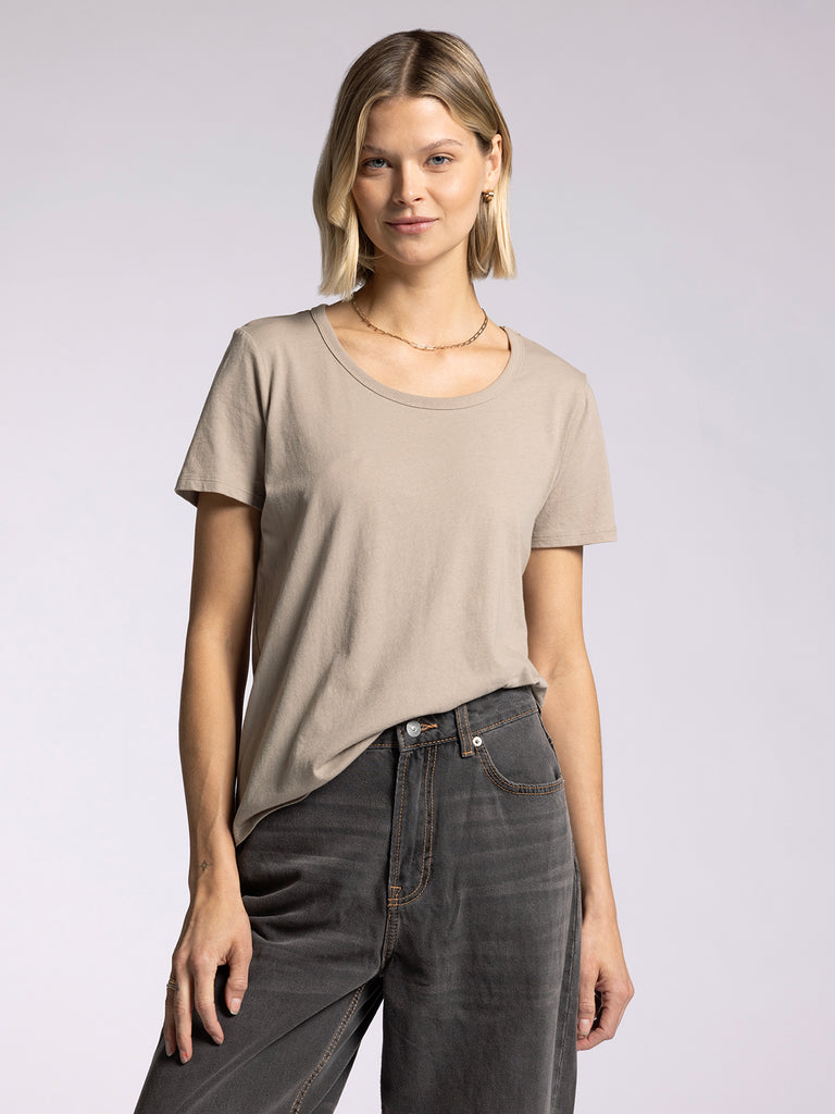 Thread & Supply Homebody Hangout Top in Washed Mauve – Ivory Gem
