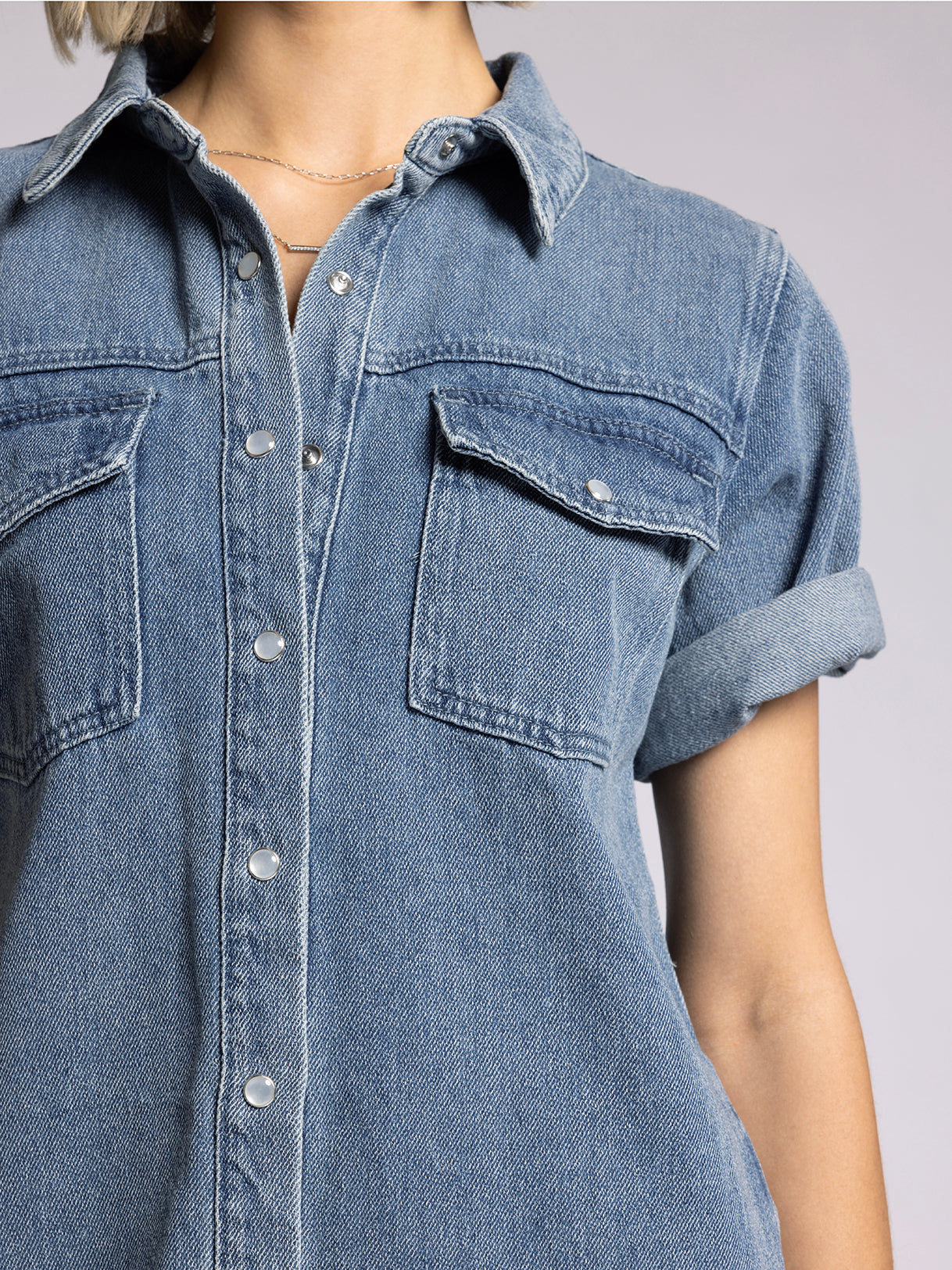 thread and supply denim dress Thread & Supply Denim Mini Dress Salem