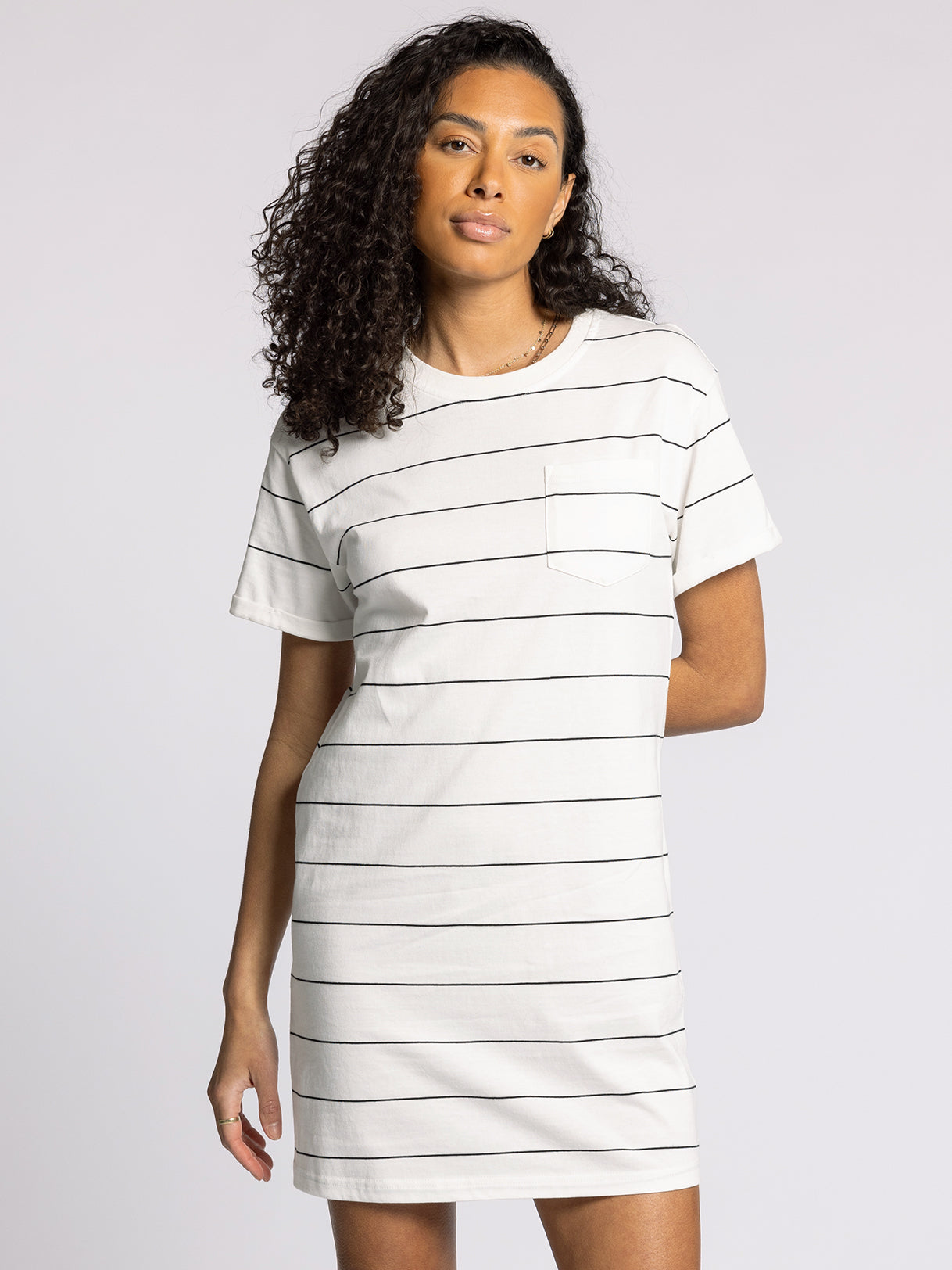 KICK BACK DRESS White Black / M / FINAL SALE
