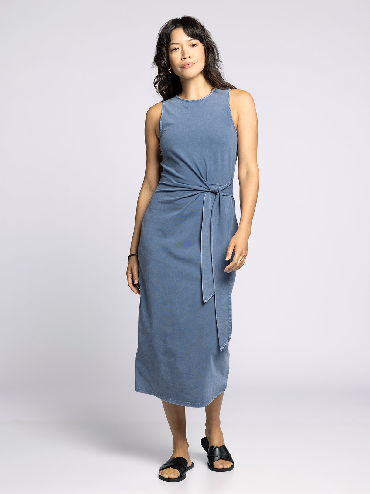 knee length dresses for ladies Matilda Dress Slate Rose / L / Final Sale
