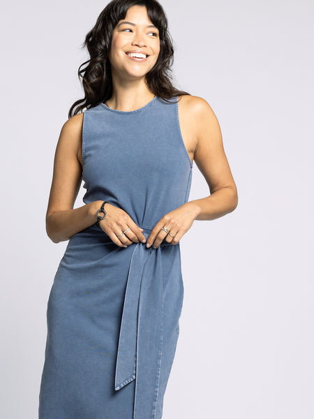 MATILDA DRESS VINTAGE INDIGO / L / FINAL SALE