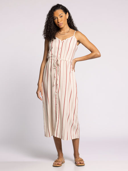 knee length dresses for ladies Winifred Dress Birch Brick / S / Final Sale