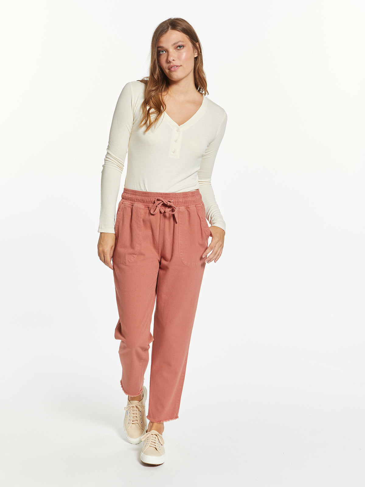 【BAON】[unisex] string side pintuck color brushed jogger PT V416HIN_grande.jpg?v=1722436451