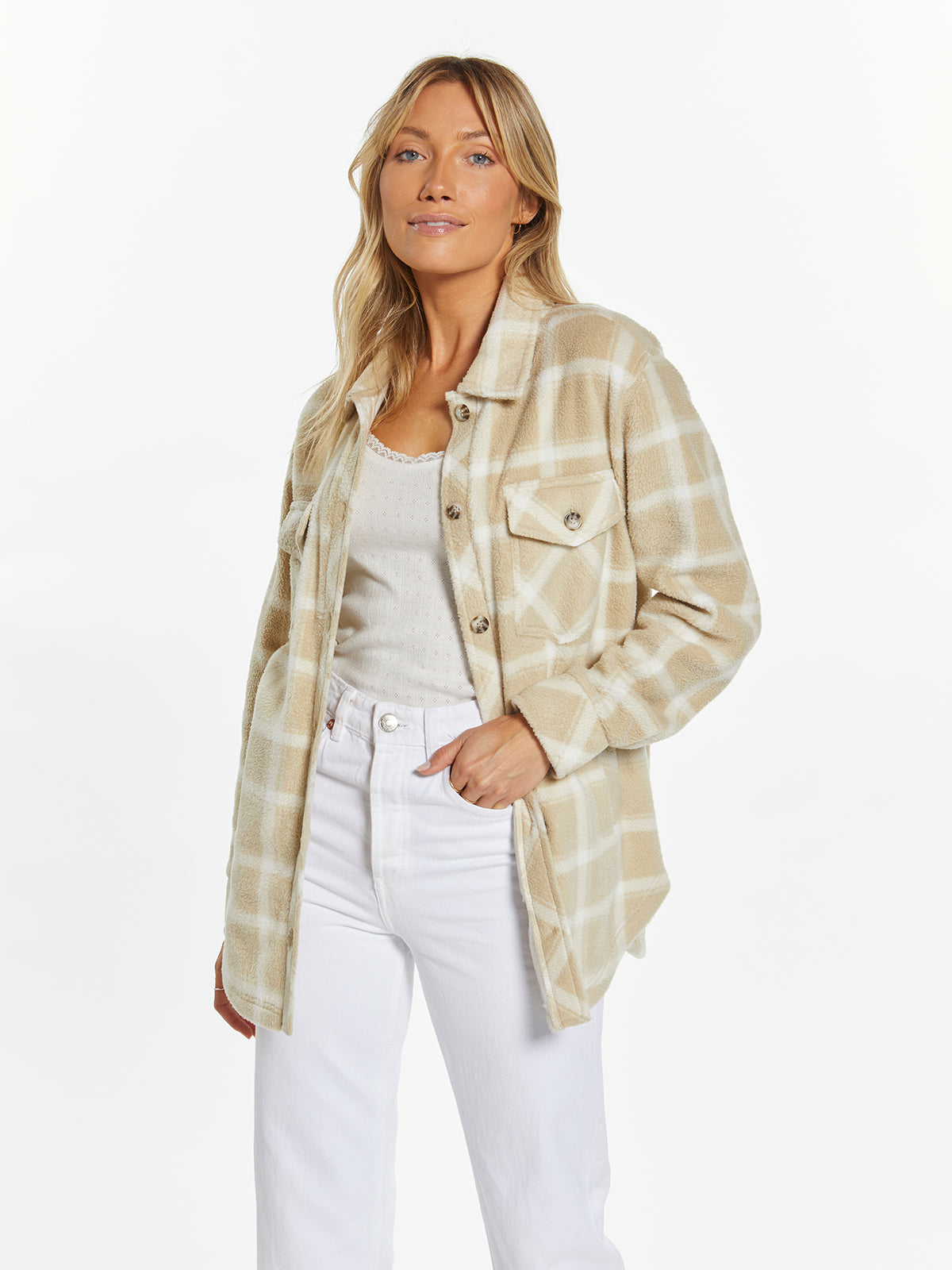 Jacket Thread & Supply Beige size 8 US in Polyester - 41284540