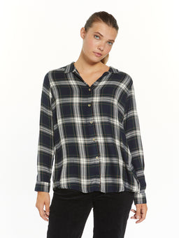 Thread & Supply Flannel Plaid Shirt for Women in White and Sage Green –  Glik's