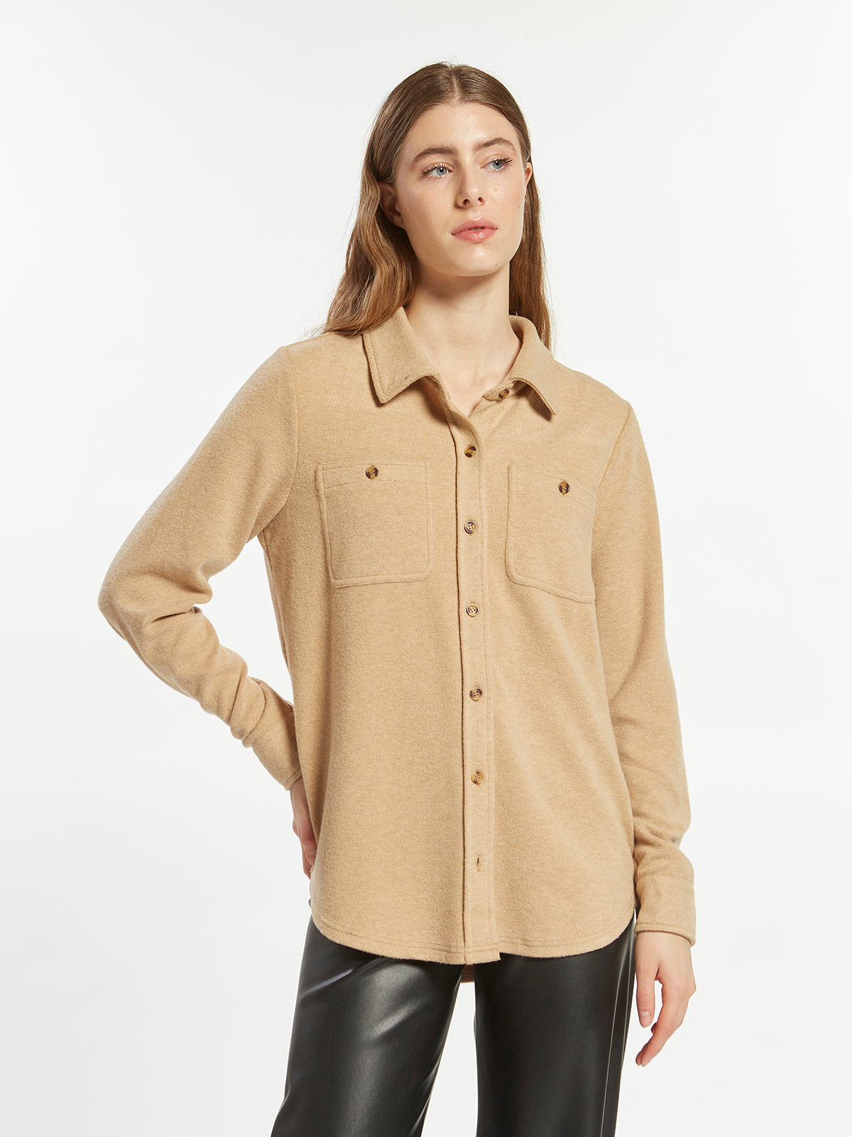 Thread & Supply Lewis Button Up Shirt for Women in Oatmeal