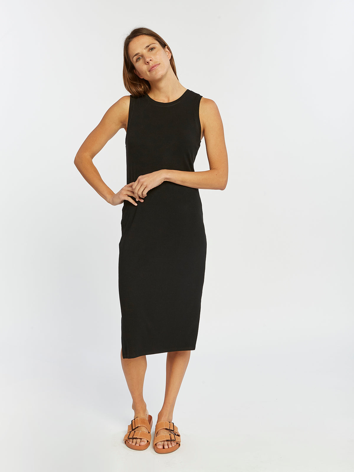 thread and supply black midi dress Seaview Dress Black / XS / Final Sale