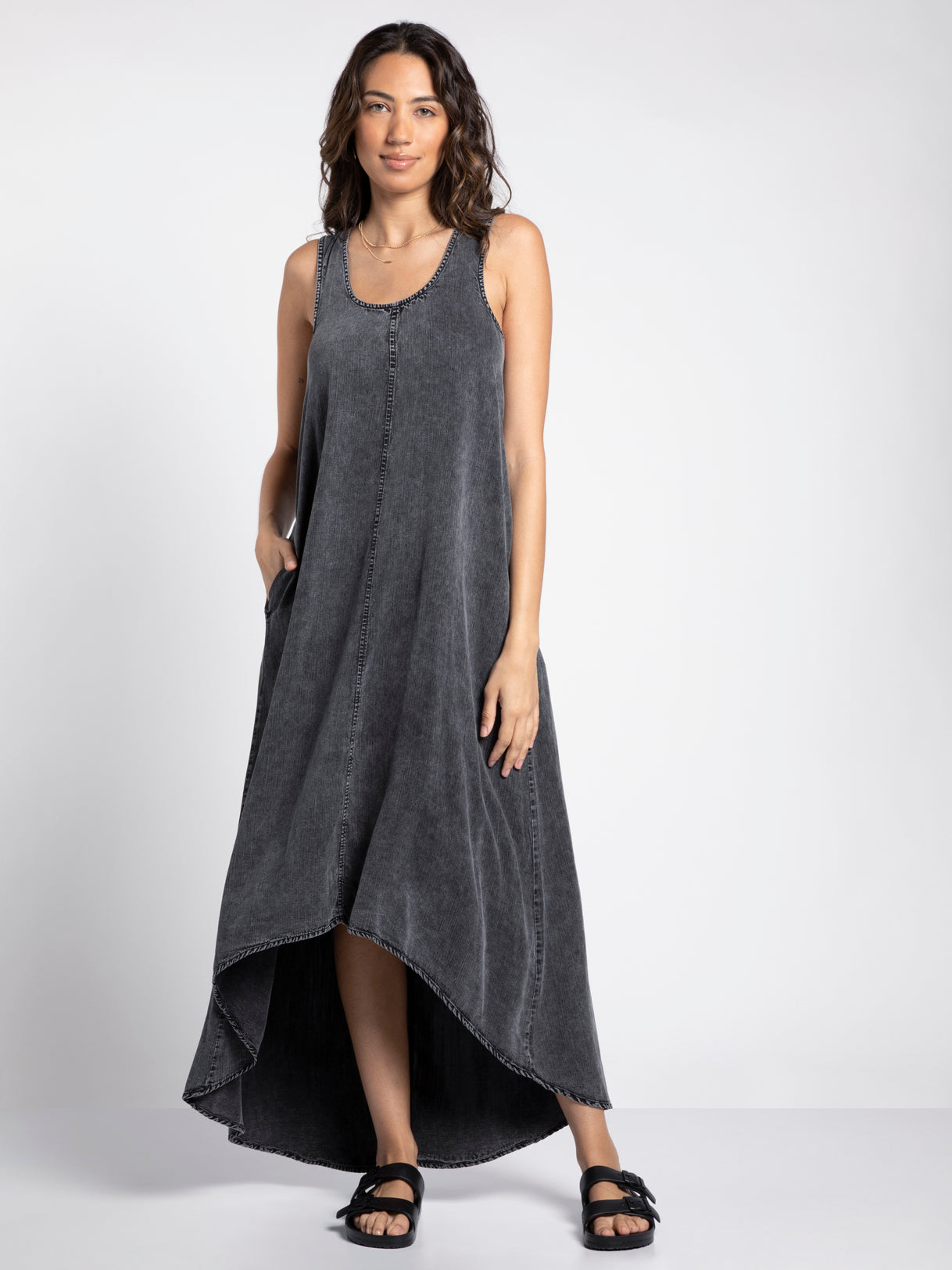Sierra Dress Black Acid Wash / M / Final Sale