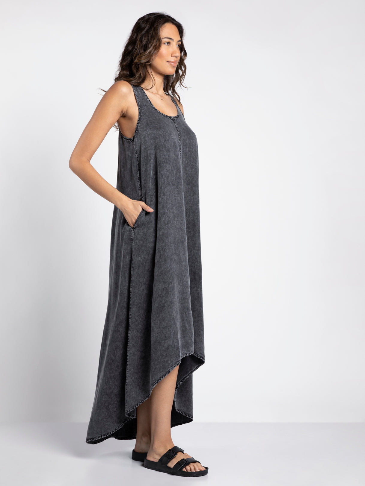 Sierra Dress Black Acid Wash / M / Final Sale